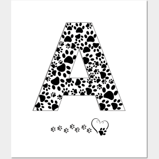 Made of paw print A letter Posters and Art